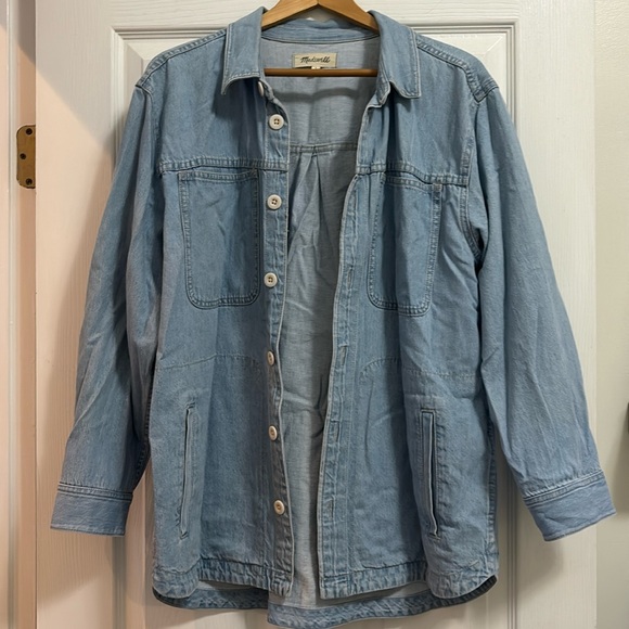 Madewell Denim Ames Oversized Shirt-Jacket in Corrigan Wash - Picture 5 of 8
